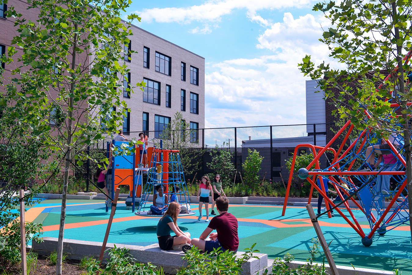 Schoolyards built for play and rain