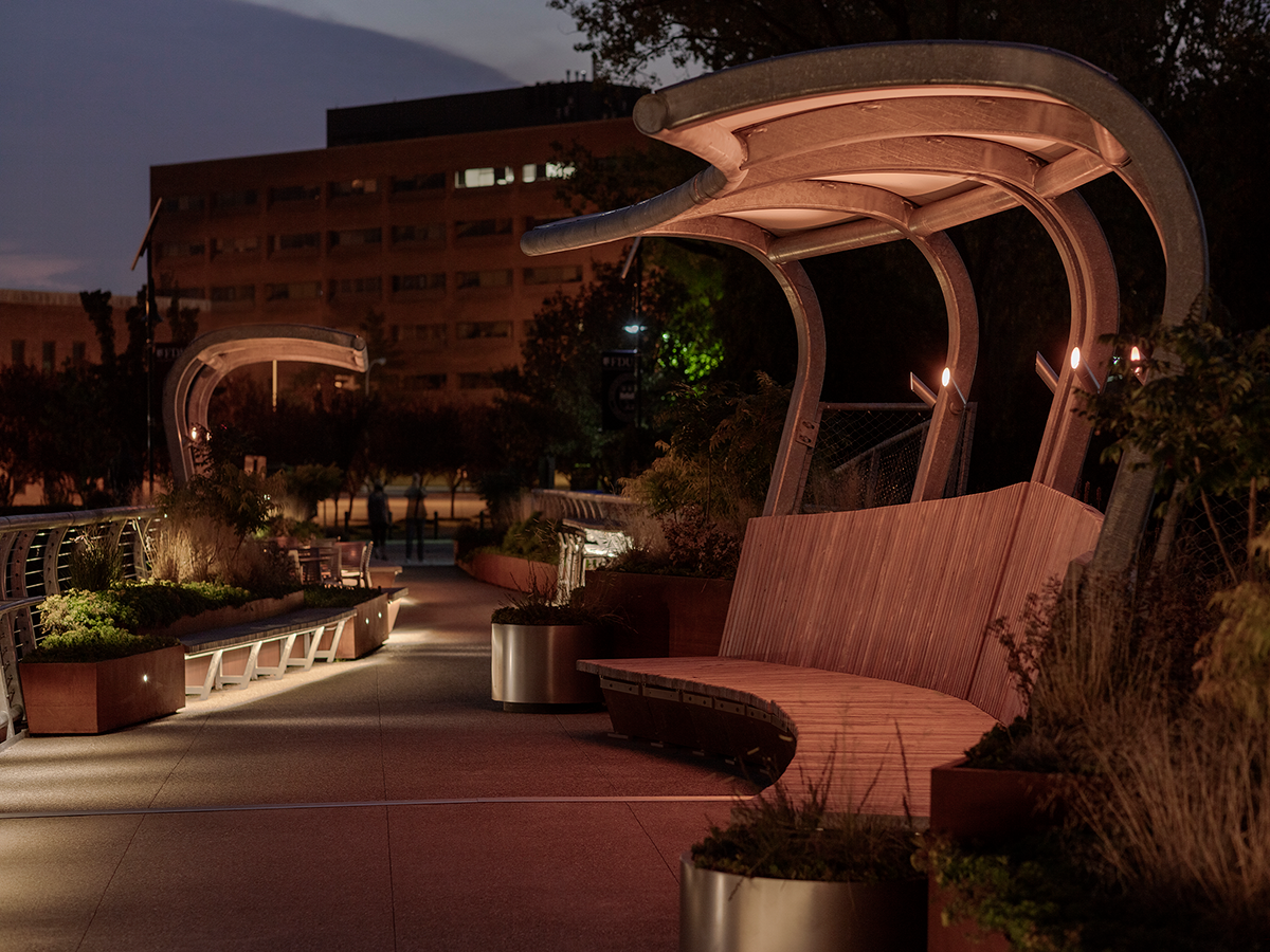 Fairleigh Dickinson University Spirit Bridge landscape